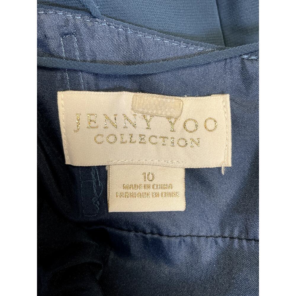 JENNY YOO COLLECTION Navy Blue Farrah Bridesmaids Gown Dress Fully Lined Size 10 - Picture 10 of 12